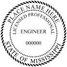 Mississippi Professional Engineer Seal